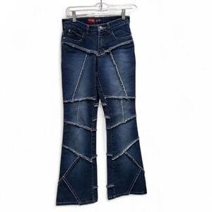 Younique Vintage Y2K Fringe Flare Jeans Size 3 Denim Going Out Party 2000s